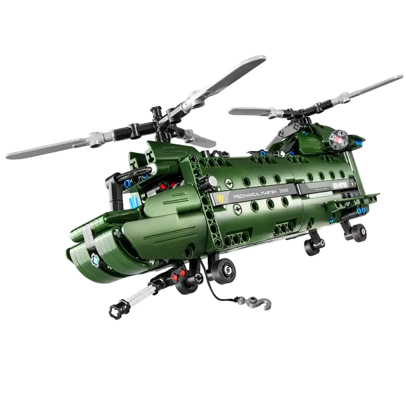 Constructor iM.Master Military Helicopter, 393 Piese, Vârsta 6+, Plastic ABS, Culoare Oțel [3]