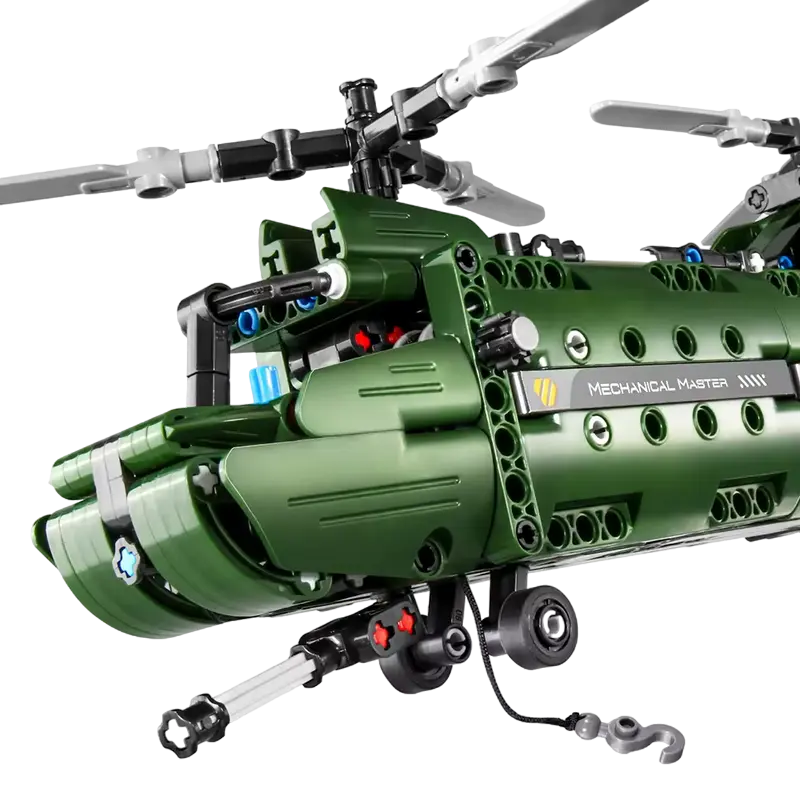Constructor iM.Master Military Helicopter, 393 Piese, Vârsta 6+, Plastic ABS, Culoare Oțel [2]
