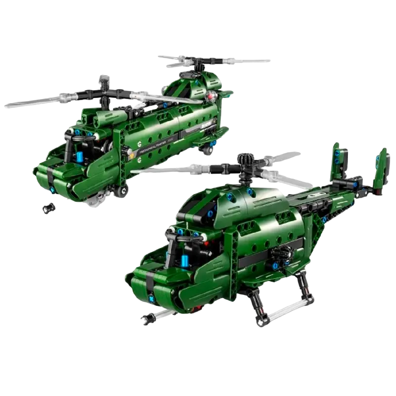 Constructor iM.Master Military Helicopter, 393 Piese, Vârsta 6+, Plastic ABS, Culoare Oțel [4]