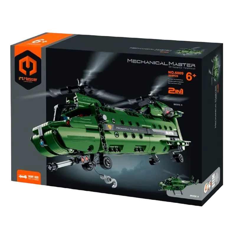 Constructor iM.Master Military Helicopter, 393 Piese, Vârsta 6+, Plastic ABS, Culoare Oțel [6]