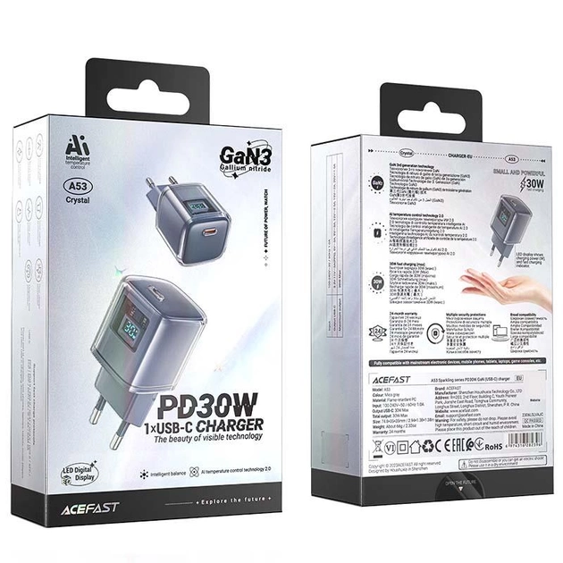 Зарядное устройство A53 Sparkling Series PD30W GaN (USB-C) – Мощность с характером и технологичным дизайном [5]