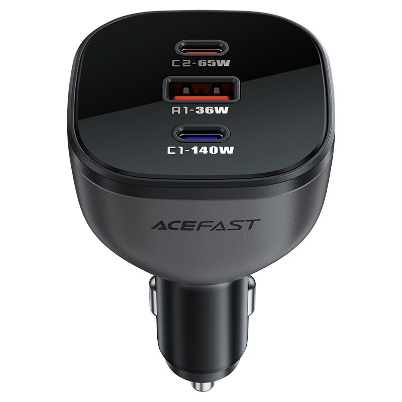 Автомобильное зарядное устройство B14 165W 3-в-1 (2xUSB-C + USB-A) — Мощность, стиль и надёжность в дороге [2]