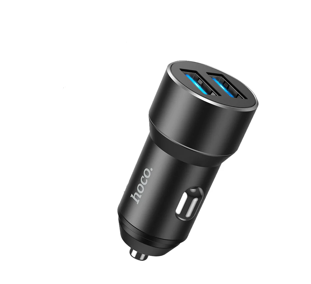 Încărcător auto HOCO DZ17 cu 2 porturi USB și iluminare LED [2]
