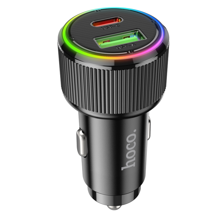 HOCO NZ14A Guerrero PD20W + QC3.0 автомобильное зарядное устройство, USB-A, черный [2]