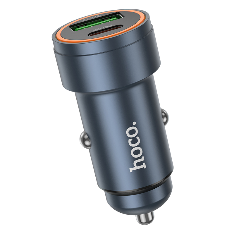 Автомобильное зарядное устройство HOCO Z57A Glorious PD30W + QC3.0 с кабелем в комплекте [4]