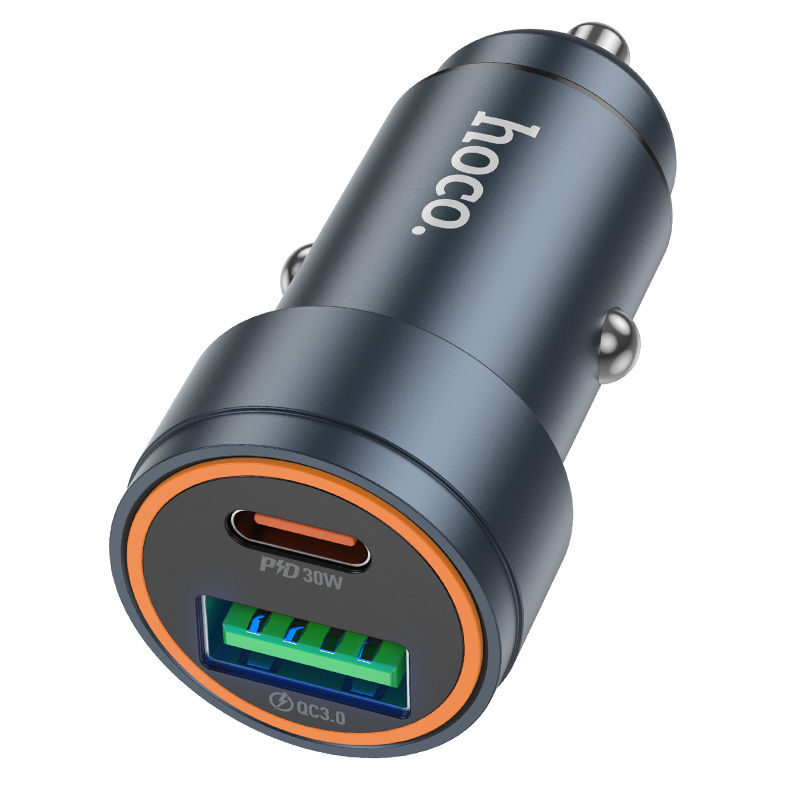 Автомобильное зарядное устройство HOCO Z57A Glorious PD30W + QC3.0 с кабелем в комплекте [6]