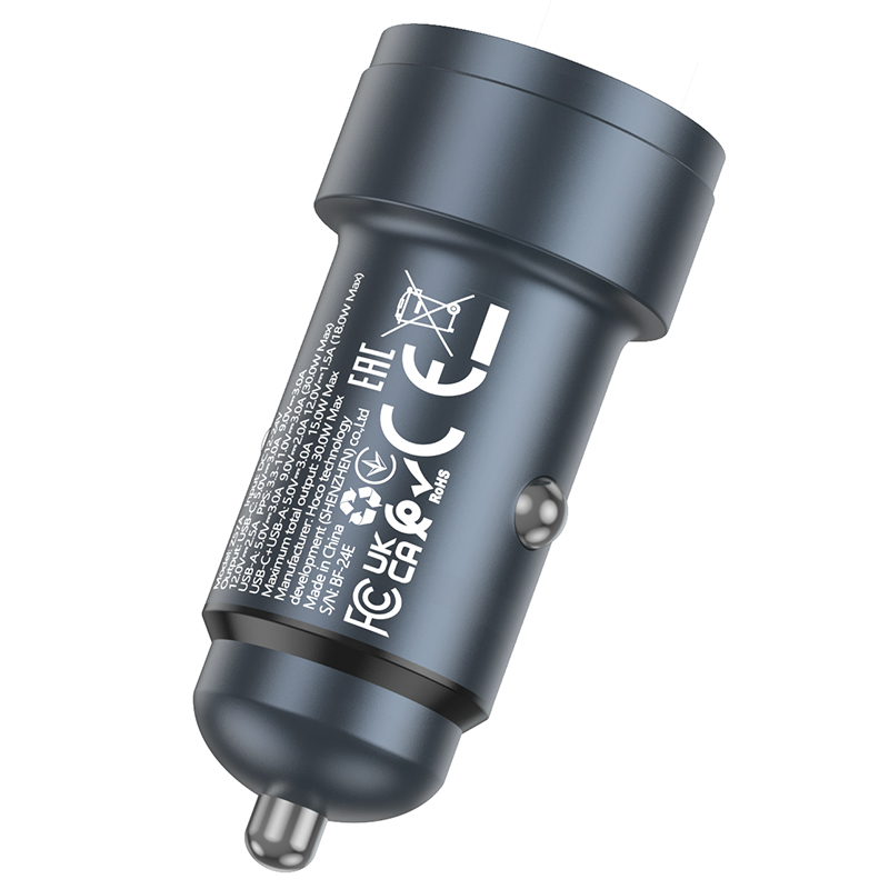 Автомобильное зарядное устройство HOCO Z57A Glorious PD30W + QC3.0 с кабелем в комплекте [5]