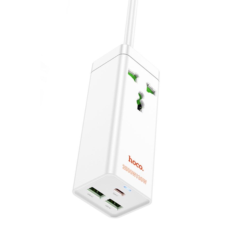 Настольное зарядное устройство AC9A Talent PD30W (1 розетка + 3 порта USB, белое, европейский стандарт) [3]