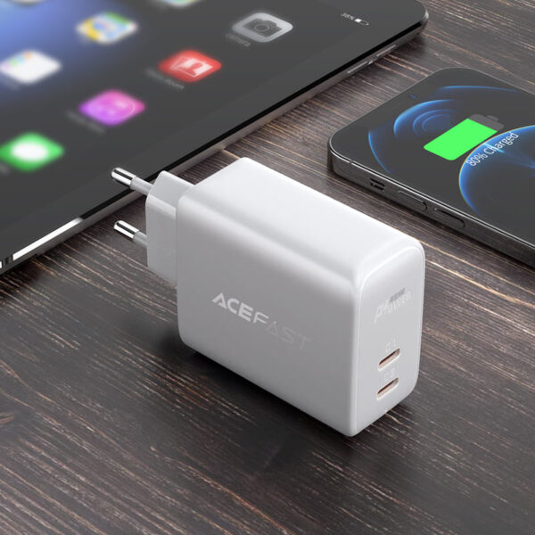 Încărcător dual ACEFAST A9 PD40W (USB-C + USB-C) Alb [2]