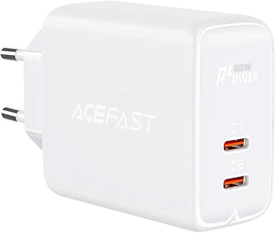 Încărcător dual ACEFAST A9 PD40W (USB-C + USB-C) Alb [3]