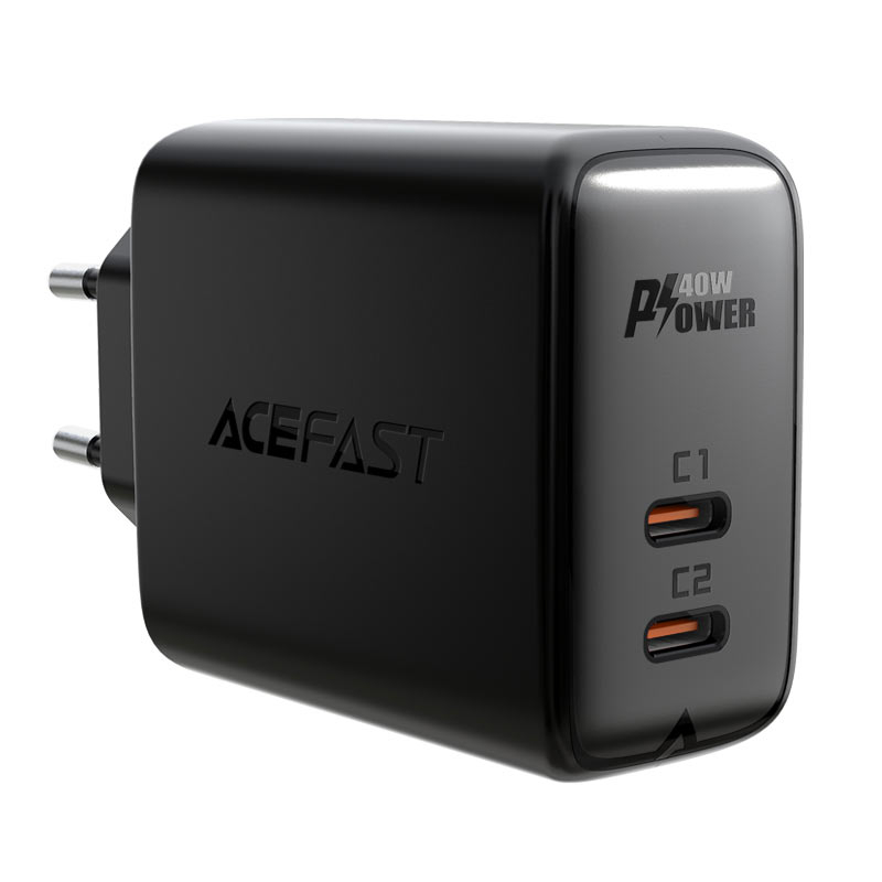 Încărcător dual ACEFAST A9 PD40W (USB-C + USB-C) Negru [1]