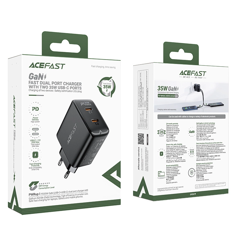 Зарядное устройство GaN A49 PD35W (USB-C + USB-C) – Мощность и компактность в одном [5]