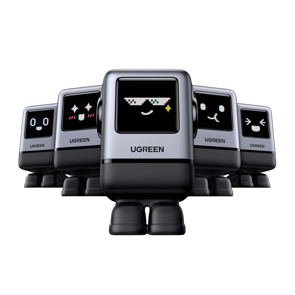 Încărcător priză UGREEN UNO Robot GaN Fast Charger 100W (3x USB-C + 1x USB-A), Black [3]