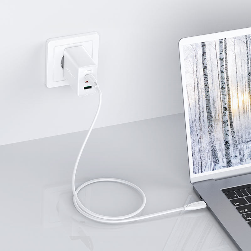Сетевое зарядное устройство A13 PD65W с 3 портами (USB-C + USB-C + USB-A) – универсальная мощь в одном адаптере [2]