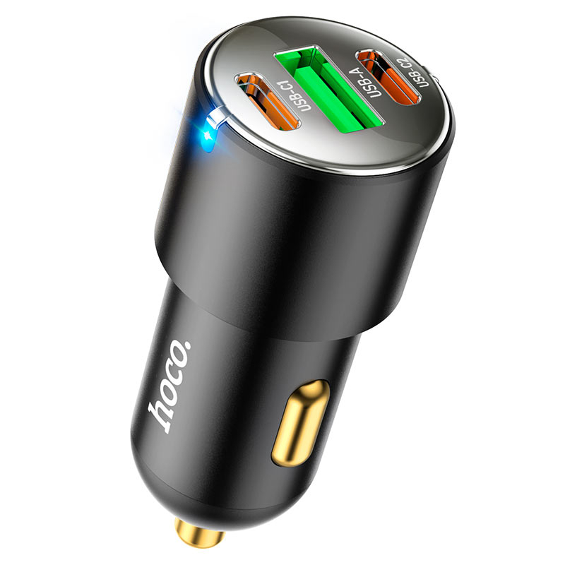 Автомобильное зарядное устройство HOCO NZ6 с тремя портами (2xType-C + 1xUSB-A) [3]