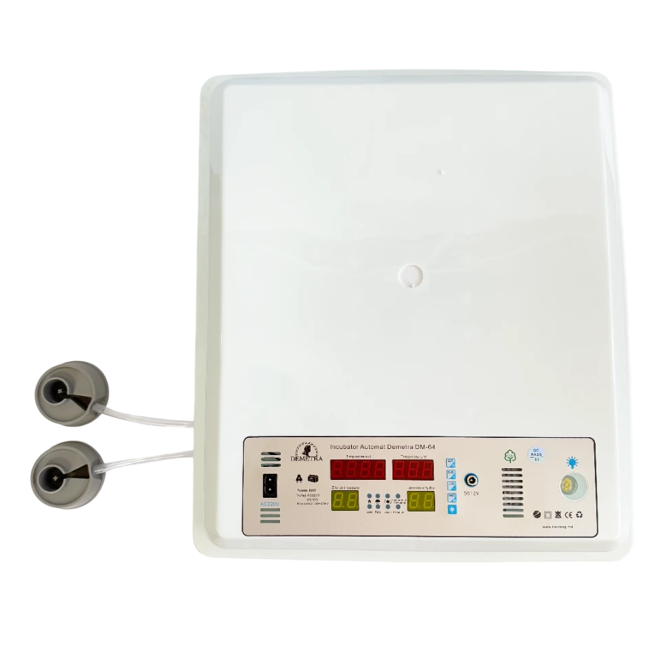 Incubator pentru ouă Demetra DM-64 + CADOU Încălzitor pentru pui Demetra FAN-1 – Eclozare eficientă și sigură cu 98% rată de succes! [10]