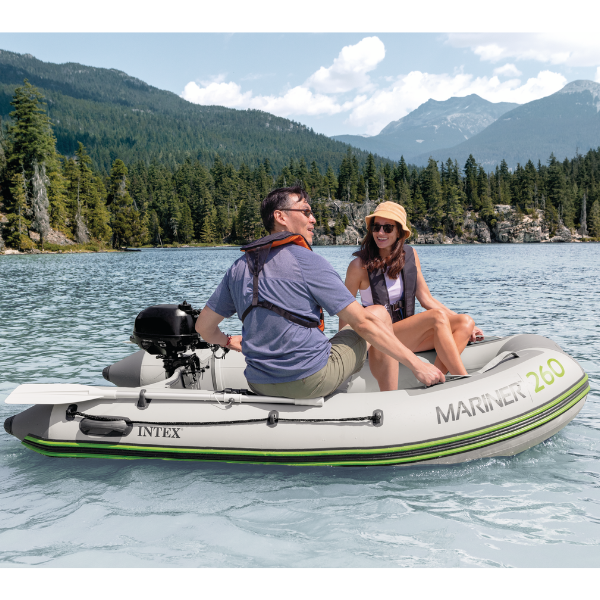 Надувная лодка INTEX “Mariner 260” с веслами, насосом и сумкой, 264×155×61 см [3]