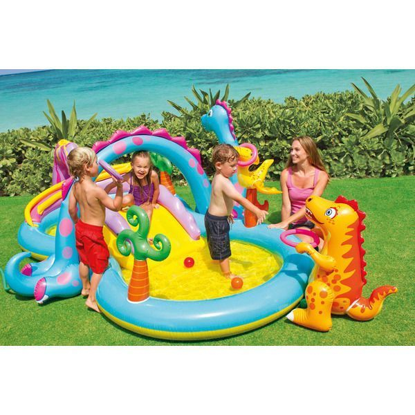 INTEX Centrul de joacă gonflabil “Dinoland” 302x229x112 cm, 290 L, până la 81 kg, 2+ [2]