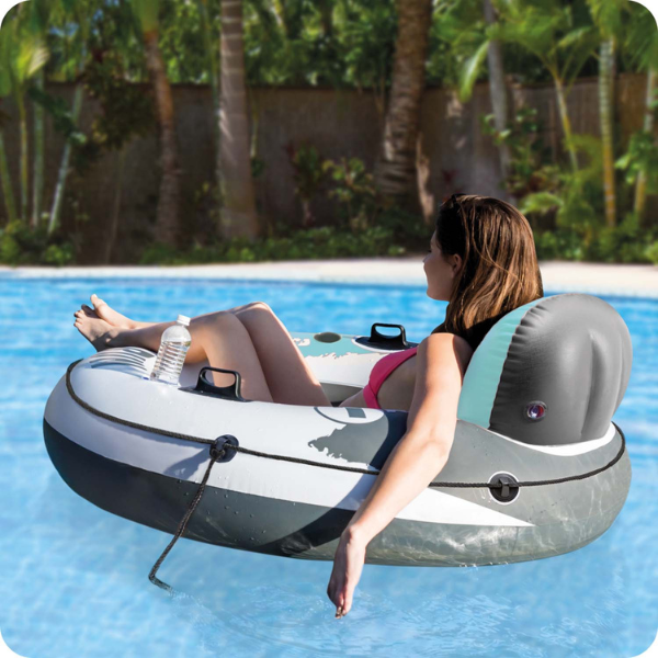 INTEX Cerc gonflabil “River run” cu mînere și suport spate, D 135 cm, pînă la 100 kg [5]