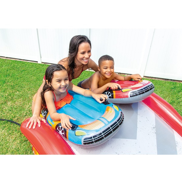INTEX Pista de apă gonflabilă Pistă de curse 561x119x76 cm cu 2 mașini, până la 100 kg, de la 6 ani. [4]