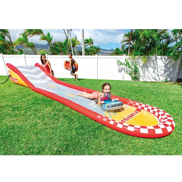 INTEX Pista de apă gonflabilă Pistă de curse 561x119x76 cm cu 2 mașini, până la 100 kg, de la 6 ani. [5]