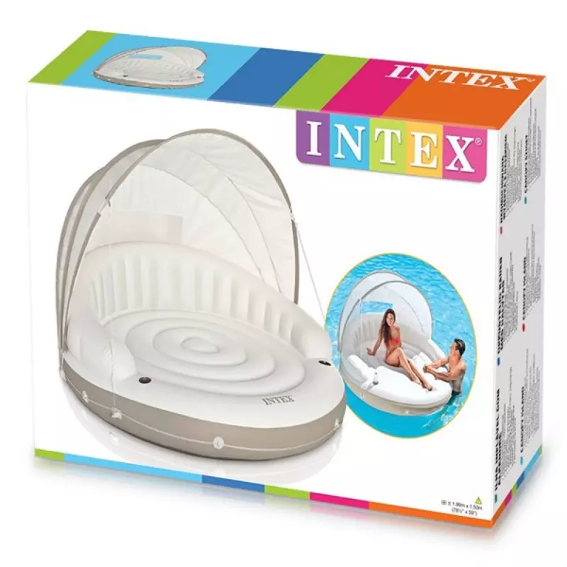 INTEX Plută-saltea gonflabilă Insula 199х150 cm cu baldachin detașabil, până la 200 kg [3]