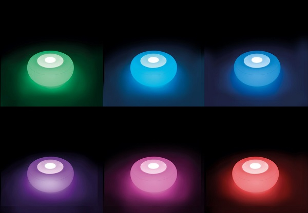 INTEX Puf gonflabil cu lumină LED 86х33 cm pe baterii, cu încărcare USB [5]