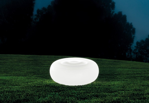 INTEX Puf gonflabil cu lumină LED 86х33 cm pe baterii, cu încărcare USB [4]
