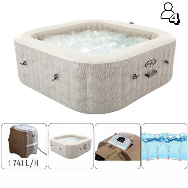 INTEX PureSpa Chevron Deluxe Square Bubble [1]