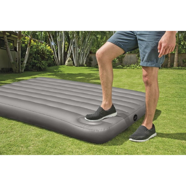 INTEX Saltea Gonflabilă “Velur Downy” 137×191×25 cm, cu Pompă de Picior Integrată, până la 273 kg [2]