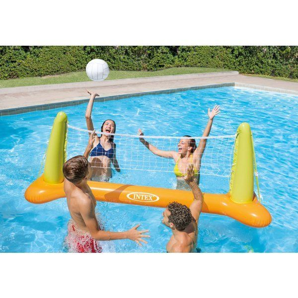 INTEX Set de joacă în apă Volleyball 239x64x91 cm, include plasă și minge, 6+ [2]