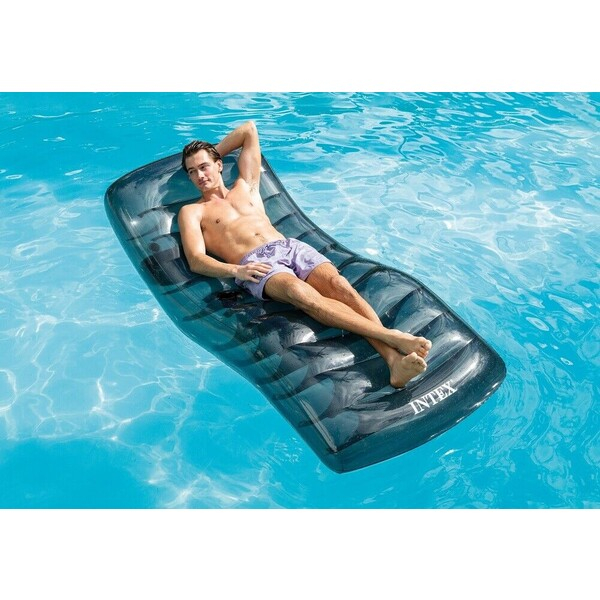 INTEX Şezlong gonflabil pentru înot 191х99 cm cu suport pentru pahar, până la 100 kg [5]