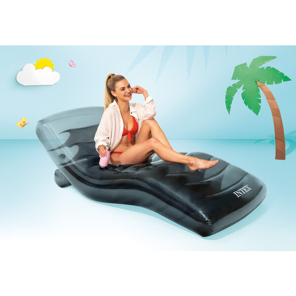 INTEX Şezlong gonflabil pentru înot 191х99 cm cu suport pentru pahar, până la 100 kg [3]