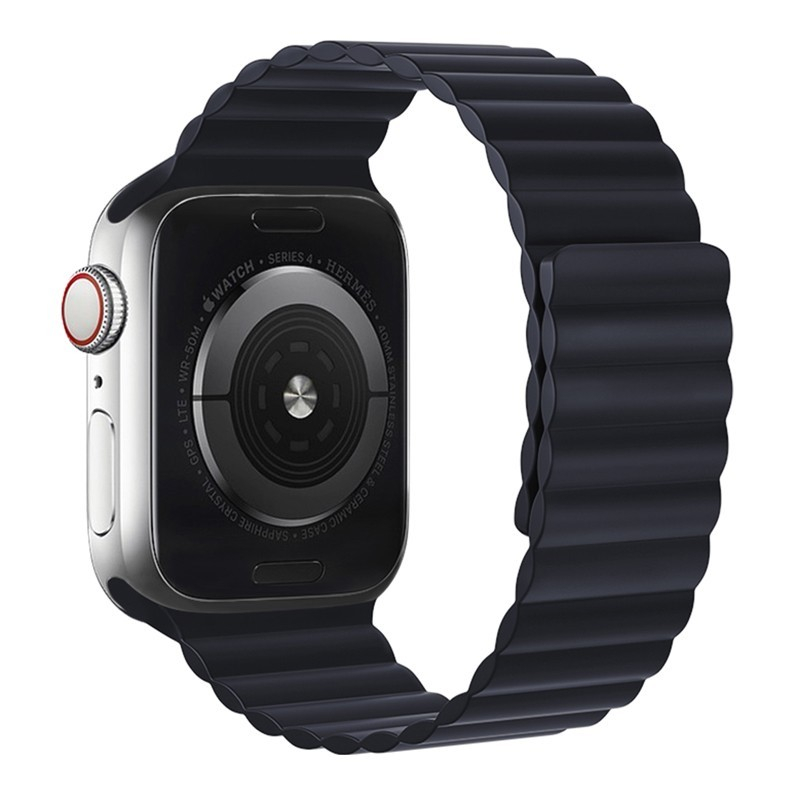 iWatch WA07 Seria Flexibilă curea din silicon cu linkuri (38/40/41mm) albastru închis [1]