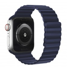 iWatch WA07 Seria Flexibilă curea din silicon cu linkuri (38/40/41mm) albastru noapte [1]