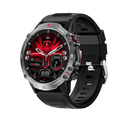 Ceas inteligent sport J7 cu ecran AMOLED, funcție de apel, negru [2]