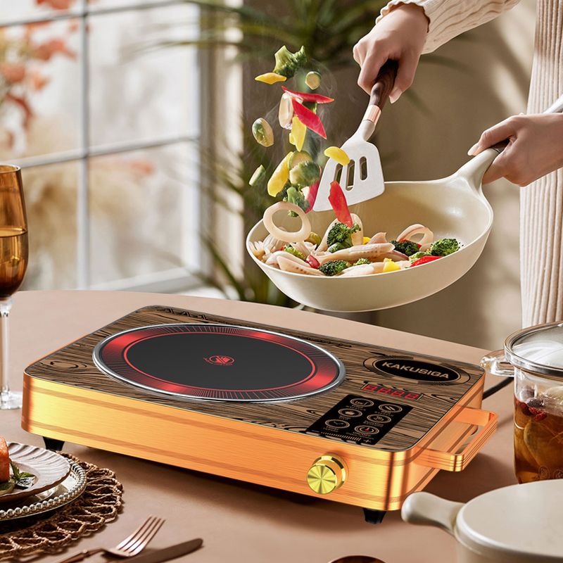 Kakusiga KSC-1568/JL-168 HUOLU Series Многофункциональная электрическая керамическая плита (EU), коричневая [3]