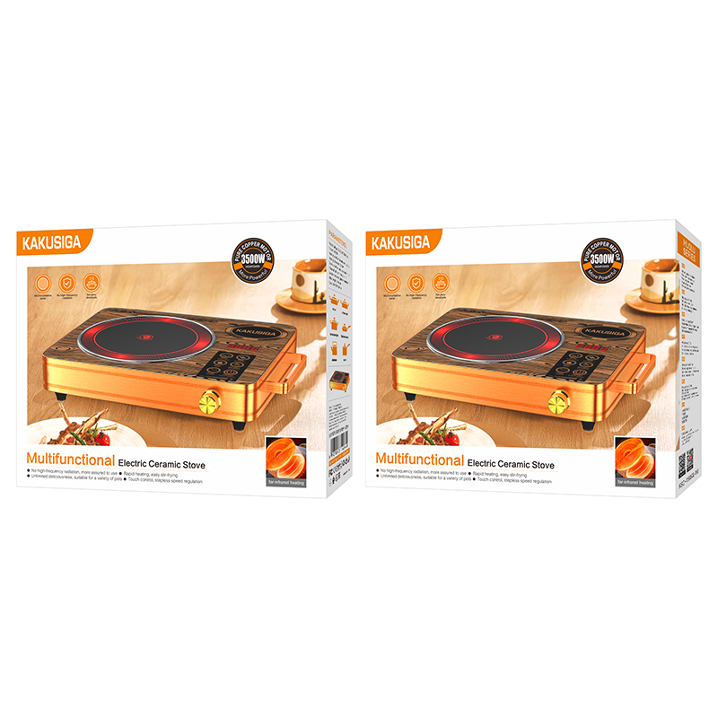 Kakusiga KSC-1568/JL-168 HUOLU Series Многофункциональная электрическая керамическая плита (EU), коричневая [5]