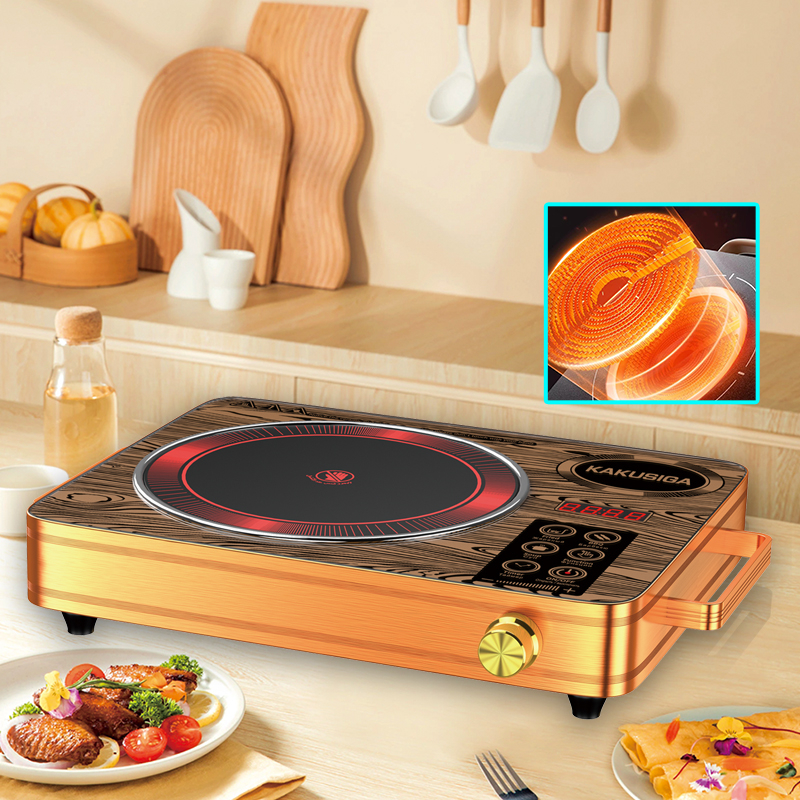 Kakusiga KSC-1568/JL-168 HUOLU Series Многофункциональная электрическая керамическая плита (EU), коричневая [2]