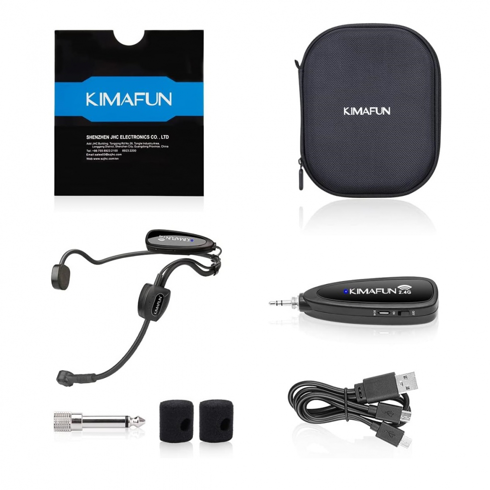 Kimafun Wireless Microphone 2.4GHz KM-G100-1, Black [2]