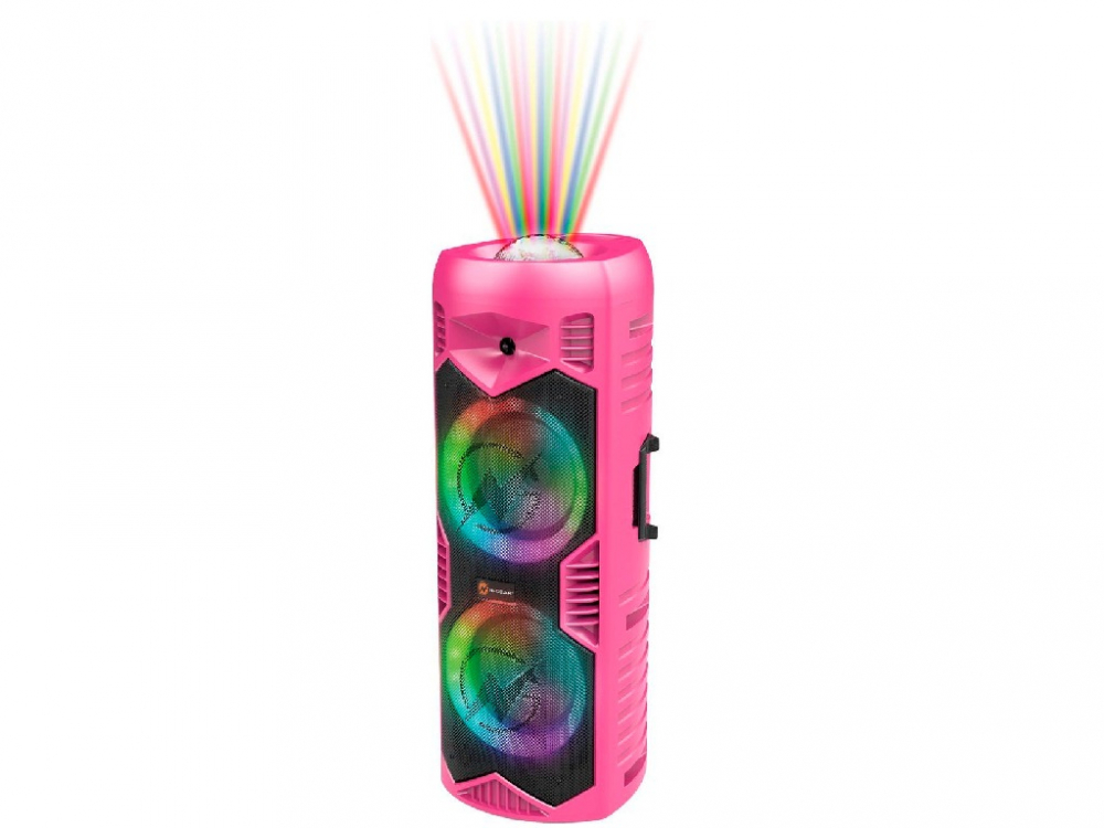LGP-5150 roz, 200W, Microfon wireless (Boxă portabilă Bluetooth cu microfon wireless, 6"X2+1 difuzoare, 7.4V/3000mAh) [1]