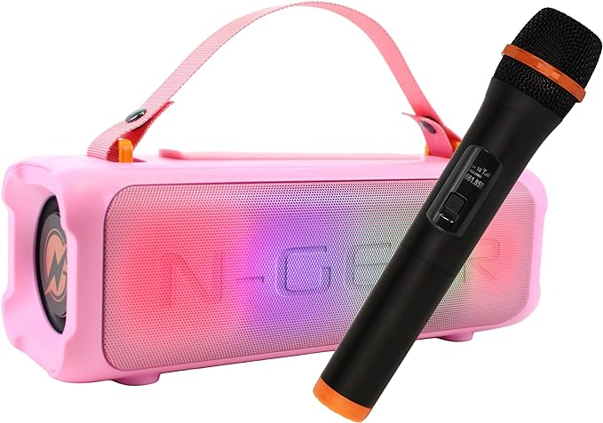 LGP BLAZOOKA 703 roz, 100W, Microfon wireless (Boxă portabilă Bluetooth cu microfon wireless, 3h autonomie, încărcare USB-C) [4]
