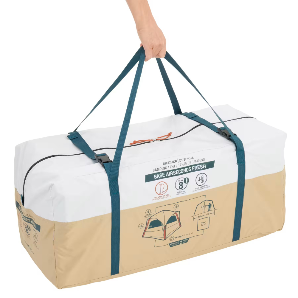 Гостиная надувная Camping Base Air Seconds Fresh на 8 человек – Огромное пространство, быстрый монтаж и полная защита для идеального кемпинга [15]