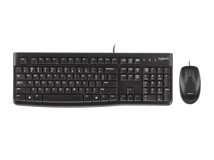 Logitech Desktop MK120 USB, Keyboard + Mouse, US INT'L - EER, black [1]