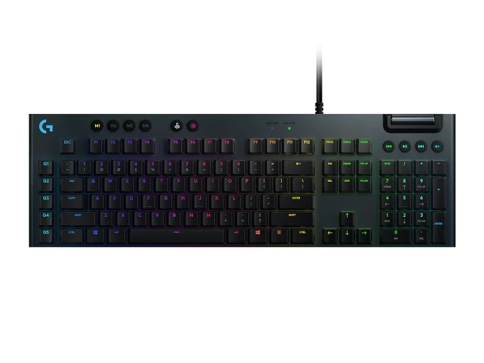 Logitech G815 LIGHTSYNC RGB Mechanical Gaming Keyboard – GL Linear - CARBON - US - USB - INTNL - LINEAR SWITCH [1]