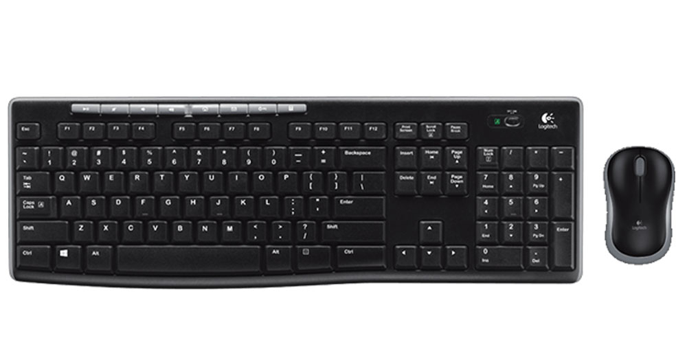 Logitech Wireless Combo MK270, Multimedia Keyboard & Mouse, USB, Retail,  EER - US International [1]