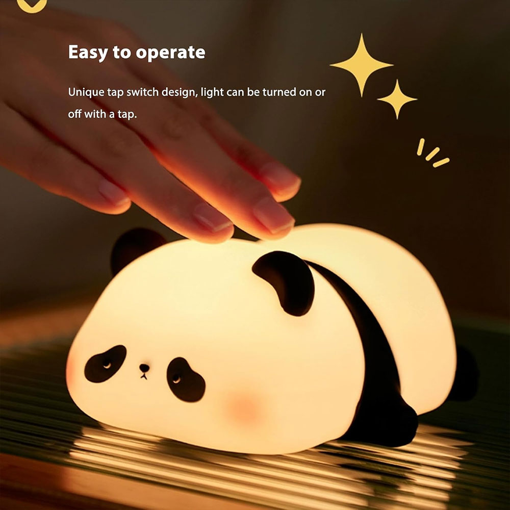 Lumină Pat Panda din Silicon 1200mAh – Lumină LED pentru Copii OZ10 [3]