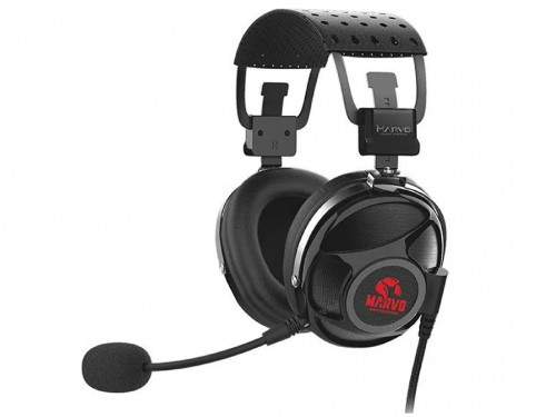 Marvo Headset Wired Gaming HG9053, USB 7.1, Red Backlight [2]