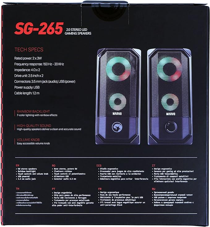 Marvo Speaker SG-265, 2.0, 6W, Bluetooth 4.2 [6]