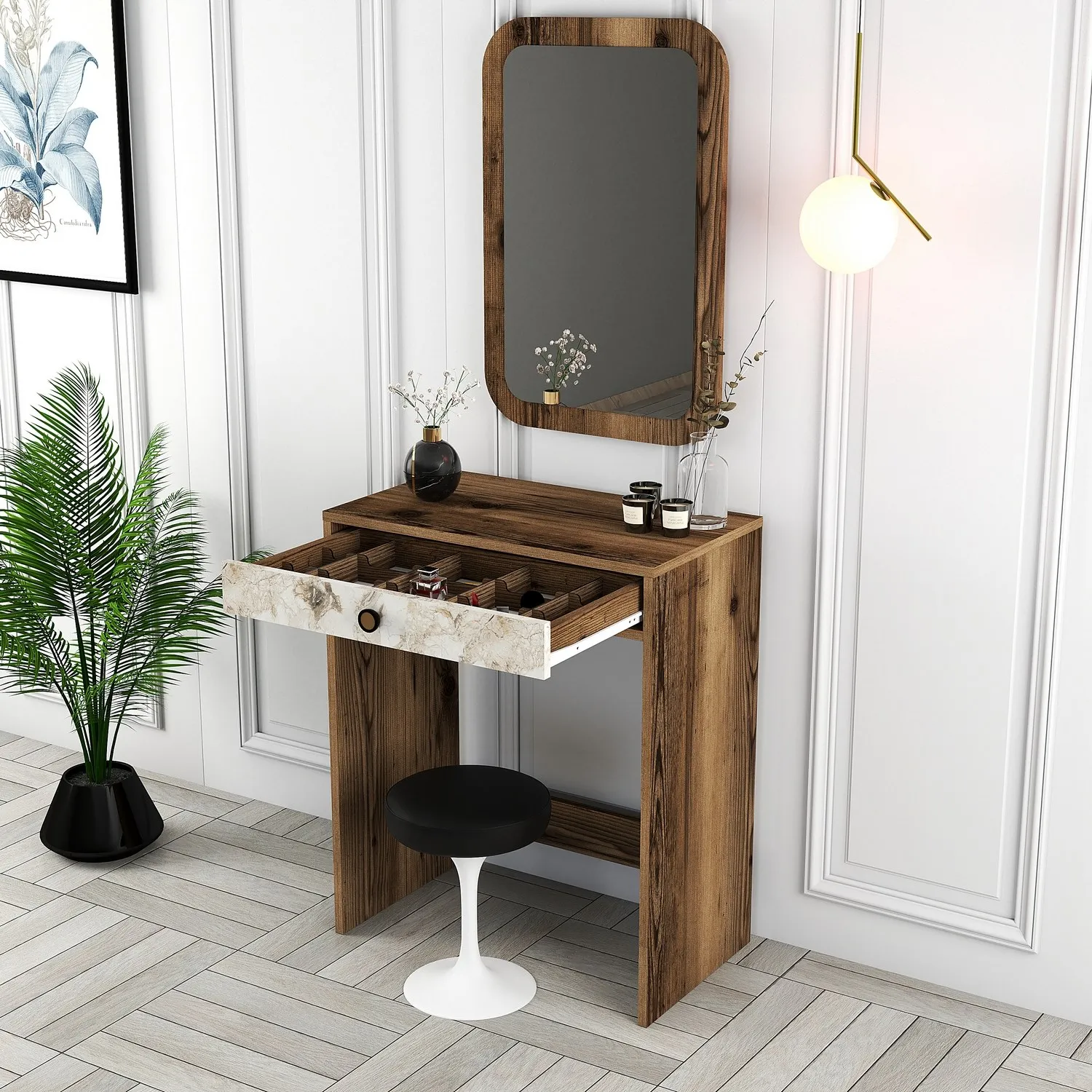 Masă de machiaj Oglinda Lizbon – Design rafinat și funcționalitate premium [3]